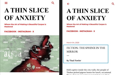 Screenshot of The Sphinx in the Mirror in the publication A Thin Slice Of Anxiety